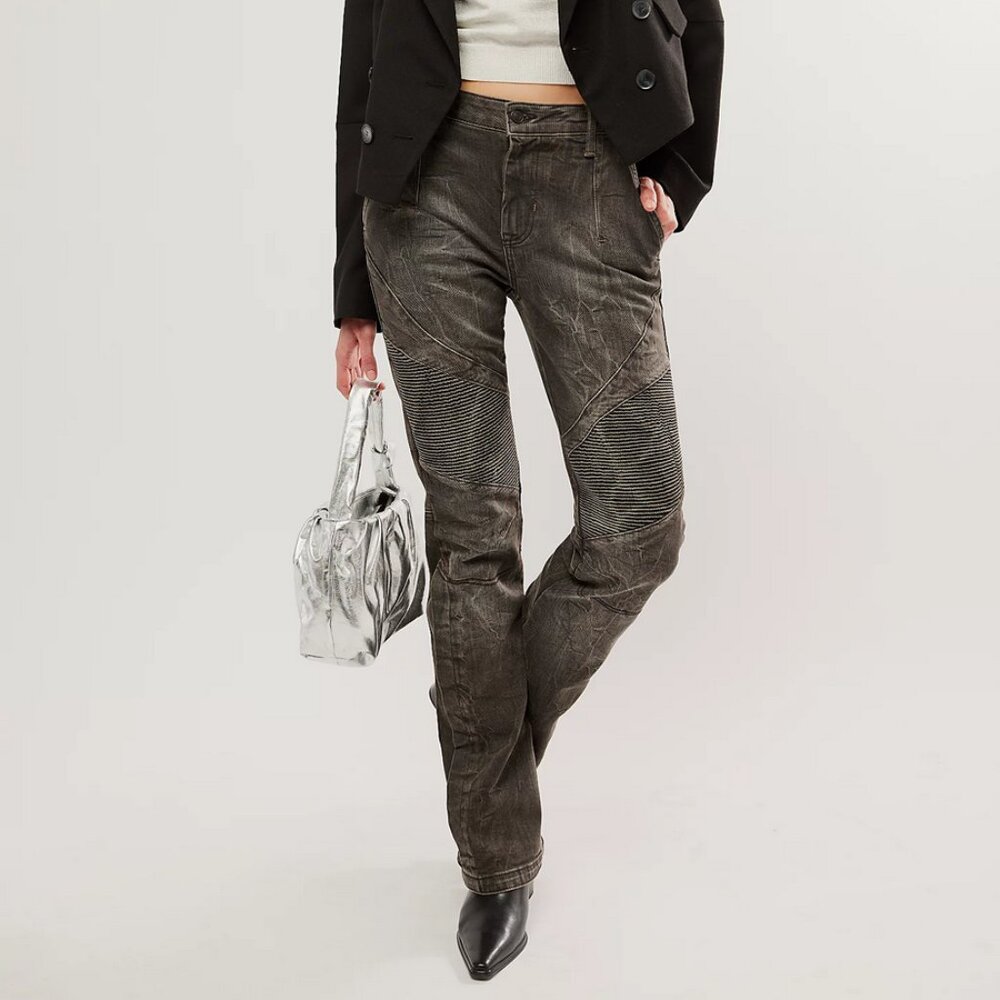 Free People Vector Moto Flare Jeans - Picture 4 of 6